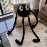 SHOPMOCHO Huge Cute Black Briquettes Octopus Plush Toy Stuffed Long Legs Octopus Doll Plush Animal Pillow Creative Gift Kawaii Room Decor