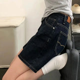 SHOPMOCHO Retro Blue Straight Denim Shorts Women Summer 2026 High Waist Short Jeans Woman Korean Loose Wide Leg A-Line Hot Shorts Female