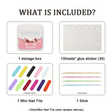 SHOPMOCHO 10pcs Handmade Press on Nails Christmas Frozen Blue Cat-Eye Full Coverage Nail Tips for Women&Girl Removable Wearable Nail Art
