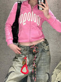 Shopmocho American Gothic Print Blue Wash Jeans Y2K Autumn Winter Retro Hip Hop Loose Casual Fashion Street High Waist Straight Jeans
