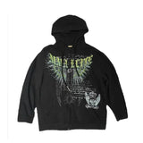 SHOPMOCHO Women's Black Retro Fashionable Loose Sweatshirts 2025 Sports Style Necessary Casual Skulls Pattern Long-Sleeves Autumn Clothes