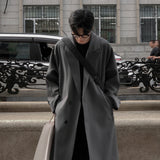 SHOPMOCHO Trench Coat Autumn Korean Men's New Fashion Overcoat Male Long Windbreaker Streetwear Trench Men Outerwear Black/Gray/Coffee