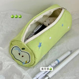 Shopmocho INS Large Capacity Pink Pen Bag Creative Soft Touch Pencil Case Stationery Storage Organizer Creative Students Gift