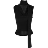 SHOPMOCHO Solid Tank Summer New Women Sexy Sleeveless V-Neck Lady Top Fashion Bandage Streetwear Casual Slim Tank Elegant Knitted Clothing