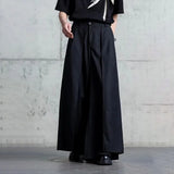 Shopmocho Gothic Y2K Single Layer Thick Japanese Culottes Dark Style Streetwear Draped Personality All Match Casual Pants Unisex 2025