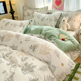 SHOPMOCHO 100% Cotton Printed Duvet Cover Single Piece Fresh Style Bedding Cover Soft Breathable Quilt Cover for Bedroom