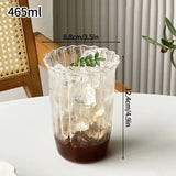 Shopmocho Glass Drinkware Cold Coffee Cups Latte Coffee Glass Iced Juice Milk Water Bottle Aesthetic Cup Wine Cocktail Glass כוסות לקפה קר