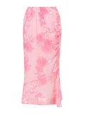Shopmocho Women Floral Long Skirts Low Waist Chiffon Flowy Straight Skirt 2025 Summer Fall Bohemian Casual Retro Skirts