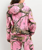 SHOPMOCHO Streetwear Pink Camo Zipper Hoodie Y2k Harajuku Retro Gothic Two Piece Set Mens and Womens New Fashion Casual Camo Sports Pants
