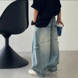 SHOPMOCHO Boys' jeans in spring and autumn, loose pants for adults, handsome and versatile, children's casual pants trend