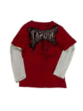 SHOPMOCHO 2000s Sun Proof American New Trend Fake Two Piece Long Sleeved T shirts Men Harajuku Hip-Hop Gothic Casual Tops Street Wear