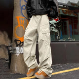 Shopmocho Spring Autumn Big Pocket Men's Cargo Pants Loose Straight Wide Leg Trousers Baggy Outdoor Workwear Pants Man Hip Hop Sweatpants