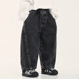 SHOPMOCHO 2025 New Korean Fashion Boys Denim Pants Autumn Spring Casual Trousers for Toddlers & Kids Ages 2-8 All-match Jeans
