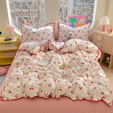 SHOPMOCHO 2025 New Lace Single Item Quilt Cover Skin-friendly Cotton Korean Version French Shell Quilt Cover Two People Use Bedding