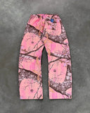 SHOPMOCHO Streetwear Pink Camo Zipper Hoodie Y2k Harajuku Retro Gothic Two Piece Set Mens and Womens New Fashion Casual Camo Sports Pants