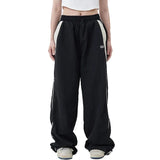 Shopmocho American Retro Black Street Hip-hop Trend Leisure Wide-leg Trousers Thin Straight Tube Baggy Sweatpants