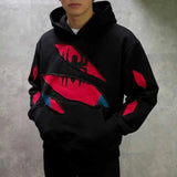 SHOPMOCHO American Retro Spider Patchwork Print Hoodies Fashion Oversized Loose Full Zipper Hoodie Men Jacket Gothic Street Y2k Sweatshirt