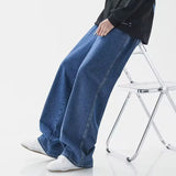 SHOPMOCHO Male Trousers New 2026 Hot Selling Korean Men's Casual Long Denim Classic Men's Straight Leg High Street Denim Wide Leg Pants