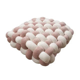 SHOPMOCHO Square Knot Stuffed Cushion Nordic Aesthetic Pillow Decorative Plush Pillow Office Sleeping Floor Windowsill Back Cushion Decor