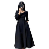 Shopmocho Early Autumn Long Dress Elegant French Hepburn Style Slimming Black Long Sleeve Women's Dress New Hot Sale Of The Season Fashion