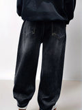 SHOPMOCHO Boy's jeans, boy's all-season loose trendy jeans, street casual hip-hop pants, festival-style pants.Full elastic waistband