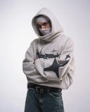 SHOPMOCHO Retro Gothic Men Hoodie New American High Street TrendY2k Harajuku Men Loose and Casual Sweatshirt