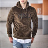 SHOPMOCHO Embroidered men's hoodie casual and personalized hoodie fashionable long sleeved top for men