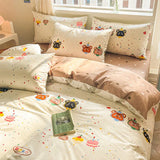 SHOPMOCHO 1Pcs 100% Cotton Printed Duvet Cover Cartoon Pattern Skin Friendly Breathable Comforter Cover Bedclothes for Children Students