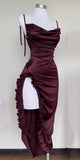 SHOPMOCHO-2025 Europe and America Sleeveless Backless Bodycon Dress Women Summer High Fork Party Club Evening Dresses Streetwear Sundress