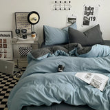 SHOPMOCHO Bedding Comforter sets Duvet Cover bedsheets set with pillowcase Bedding Linens Set for Queen/King Bed edredones de cama