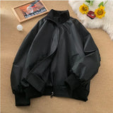 Shopmocho Couple Style Spring and Autumn New Casual Retro Versatile Bomber Jacket