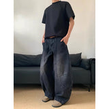 Shopmocho Street Vintage 2000s Jeans New Y2K Harajuku Wash Blue Streetwear Baggy Jeans Denim Pants Mens High Waist Wide Trousers Autumn