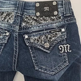 SHOPMOCHO Gothic Womens Diamond Embroidery Jeans Vintage Low Rise Flared Jeans Women Retro Y2k Baggy Denim Pants High Streetwear Trousers